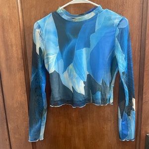 Princess Polly mesh blue top